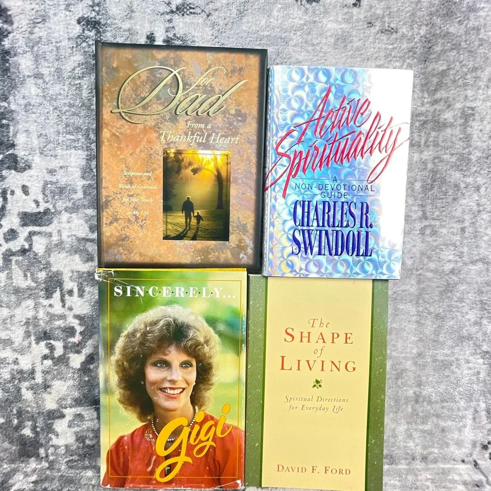Christian 4 Book Lot Charles Swindoll Active Spirituality Gigi Graham